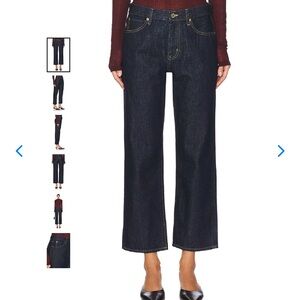 Frame Denim Dark Slouchy Straight Leg Jeans